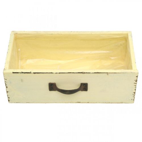 Product Wooden drawer for planting Yellow Shabby Chic 25×13×8cm