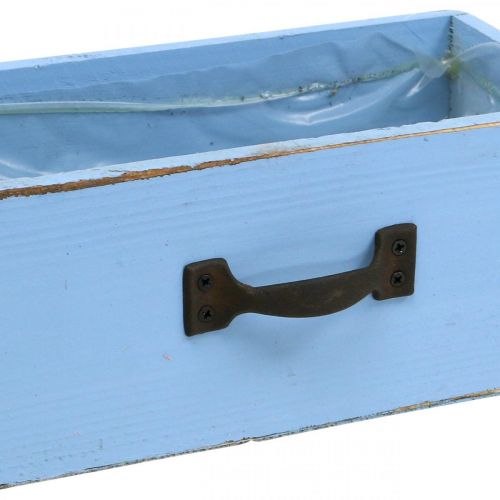 Product Plant drawer wood light blue shabby chic plant box 25×13×8cm