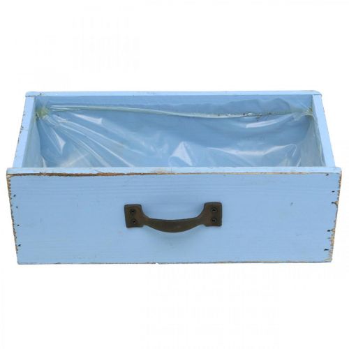 Product Plant drawer wood light blue shabby chic plant box 25×13×8cm