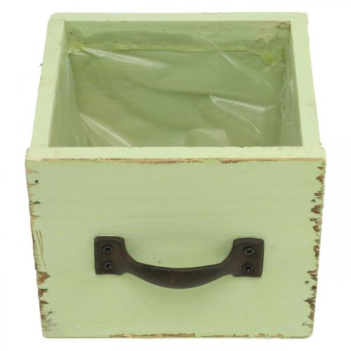 Product Planter drawer light green shabby chic 12.5×12.5×10cm