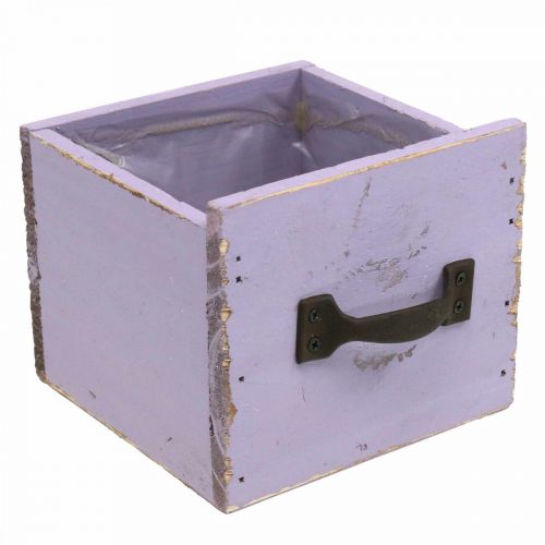 Product Drawer Shabby Chic Deco Wood Purple Spring Deco 12.5×12.5×10cm