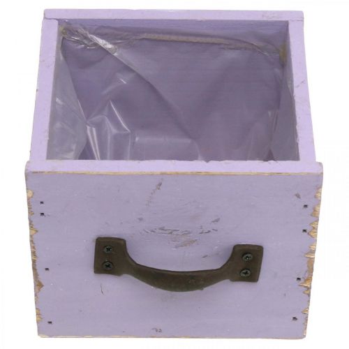 Product Drawer Shabby Chic Deco Wood Purple Spring Deco 12.5×12.5×10cm