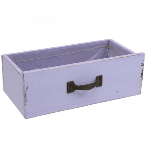 Product Planter Decorative Drawer Shabby Chic Wood Purple 25×13×8cm