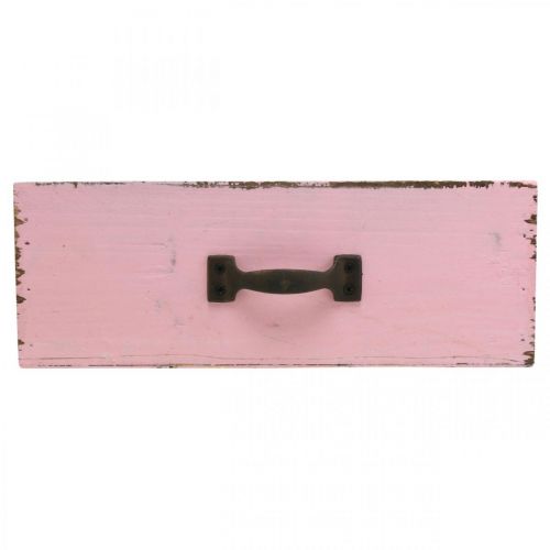 Floristik24 Wooden drawer planter pink shabby chic deco 25×13×8cm