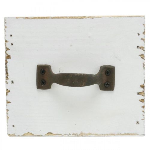 Floristik24 Plant drawer wood white shabby chic decoration 12.5×12.5×10cm