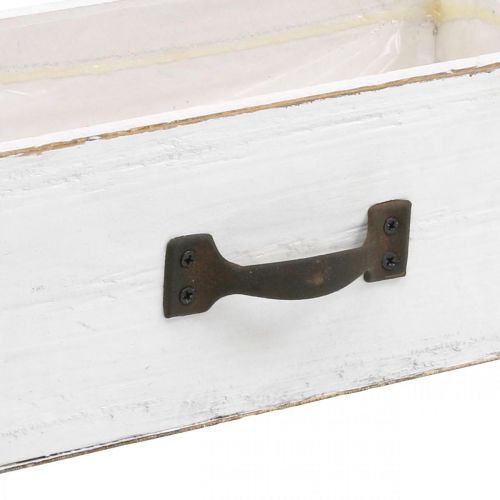 Floristik24 Decorative drawer white plant box wood vintage look 25×13×8cm