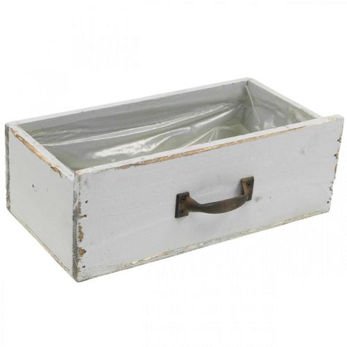 Floristik24 Planter Wooden Drawer Shabby Chic Gray 25x13x9cm