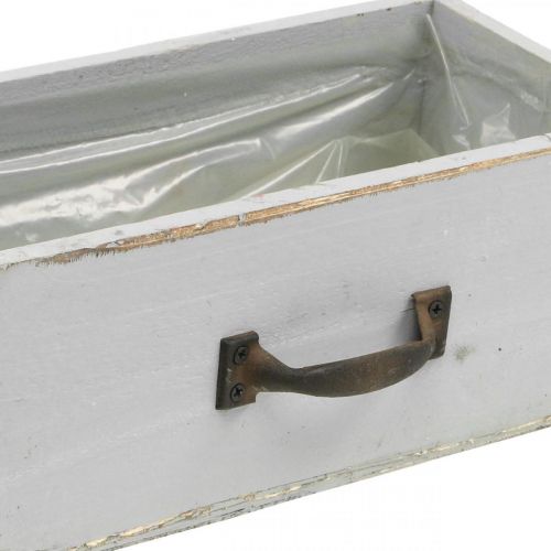 Floristik24 Planter Wooden Drawer Shabby Chic Gray 25x13x9cm