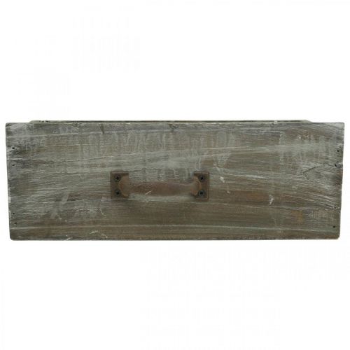 Floristik24 Plant box drawer wood shabby chic washed white 25x13x9cm