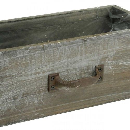 Floristik24 Plant box drawer wood shabby chic washed white 25x13x9cm