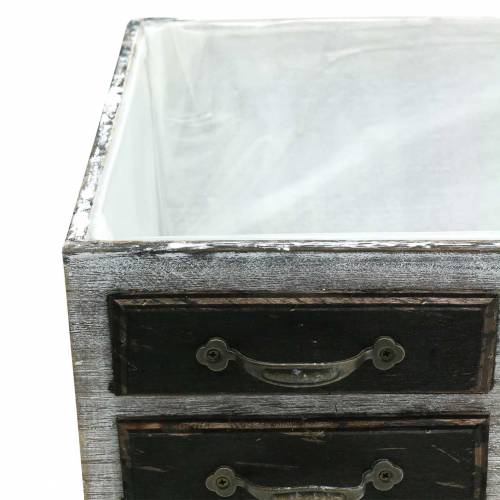 Floristik24 Planter drawers wood metal white 40/36/32cm 3 pcs