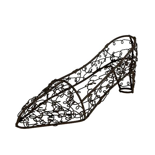Floristik24 Wire shoe 19cm x 7cm H7.5cm brown