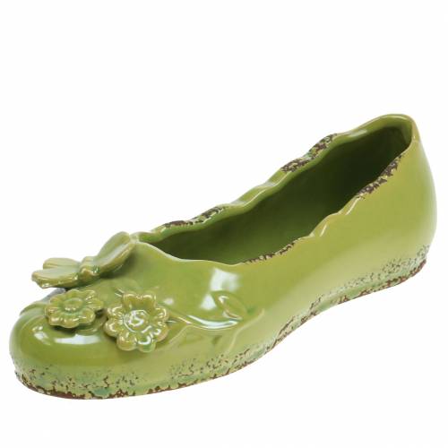 Floristik24 Planter women&#39;s shoe ceramic green 24cm