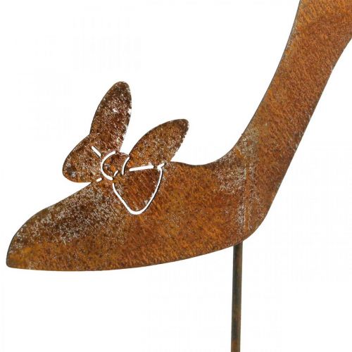 Floristik24 Fairytale shoe, decorative plug patina, garden decoration, metal plug H29cm