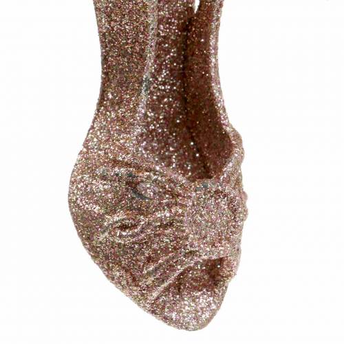 Floristik24 Christmas tree decorations pumps pink, glitter 12cm 12pcs