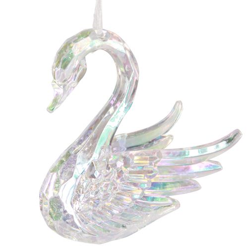 Product Swan Christmas decoration figures, acrylic, 8.5x4x10cm, 3 pieces