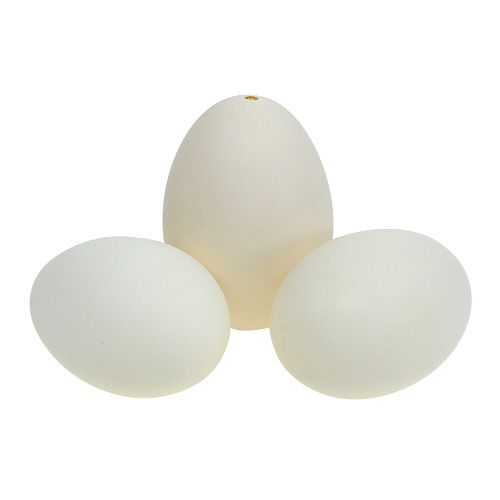 Floristik24 Swan eggs 9cm cream-white 6pcs