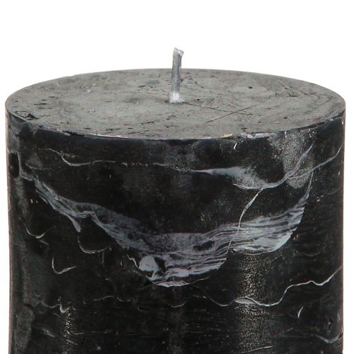 Product Elegant black pillar candles, solid color, 70x100mm, 4 pieces - decoration, Christmas, Halloween