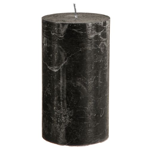 Product Black pillar candles 85×150mm 2pcs, dyed throughout, elegant for decoration & ambience