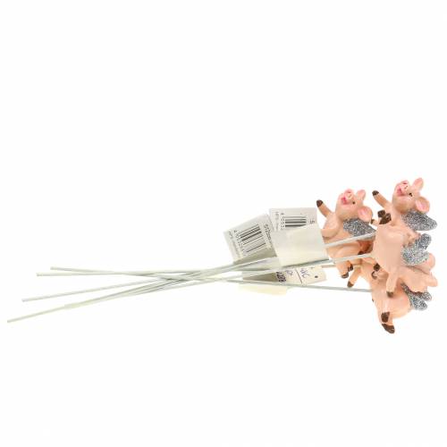 Floristik24 Decorative plug pig lucky charm 6pcs