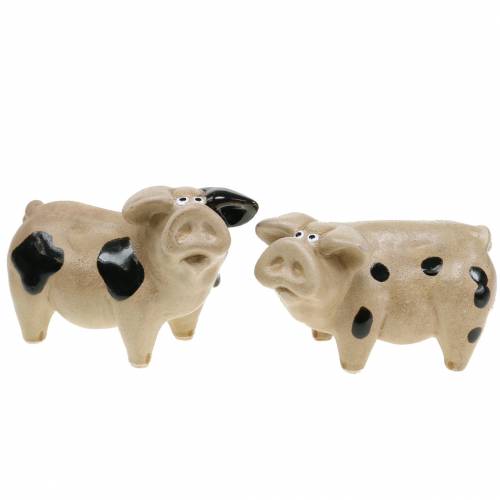 Pig spotted ceramic 11cm set of 2