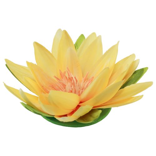Product Floating water lily artificial summer decoration yellow Ø15cm 2pcs