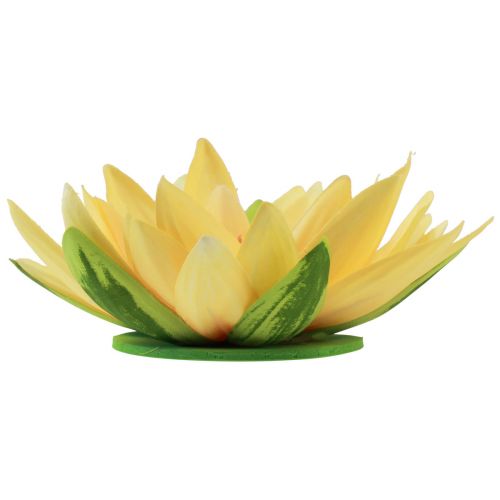 Product Floating water lily artificial summer decoration yellow Ø15cm 2pcs