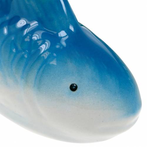 Floristik24 Swimming fish blue/green ceramic 11.5cm 2pcs