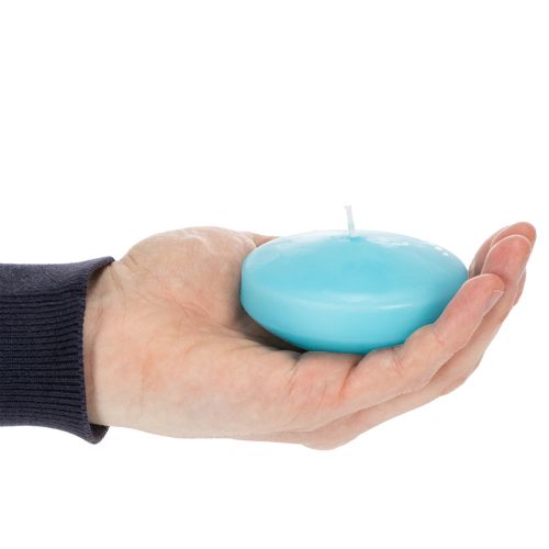 Product Floating candle, round shape, for festive decorations and events, pond and table decoration, 8cm, 8 pieces