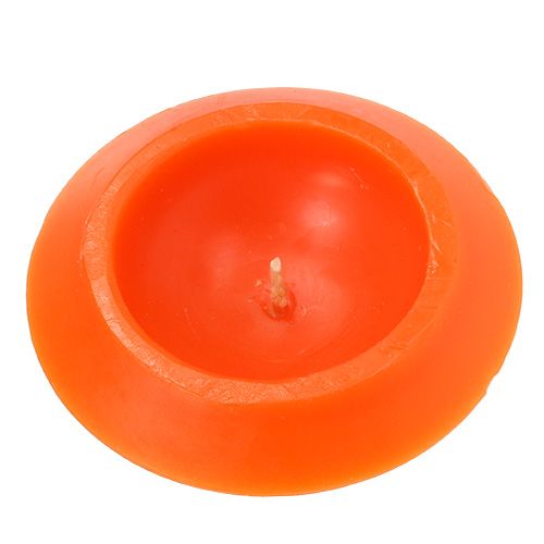 Floristik24 Floating candle in orange Ø13cm