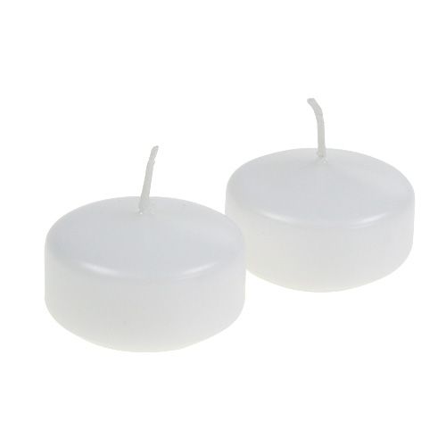Floristik24 Floating Candles White 4.5cm 8 pcs