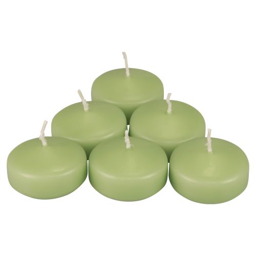 Product Floating candles green Wenzel candles soft green 30×50mm 8pcs
