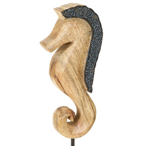 Product Seahorse decoration with pearls mango wood table decoration 28cm