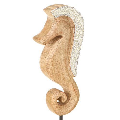 Product Seahorse decoration with pearls, maritime table decoration, wood, 28 cm