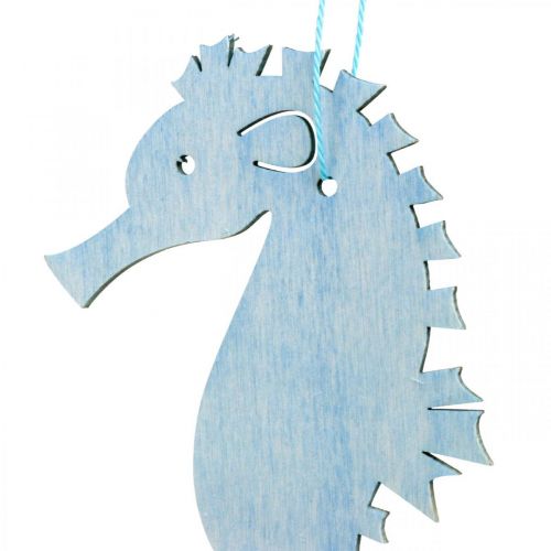 Floristik24 Seahorse for hanging blue, white hanger maritime decoration 8 pieces