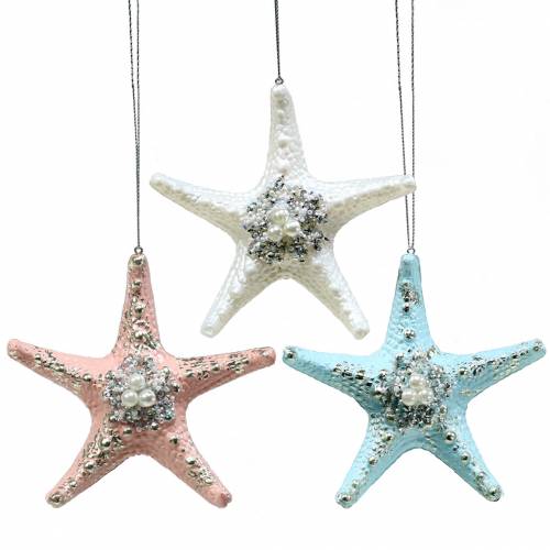 Deco hanger starfish 12cm 3pcs