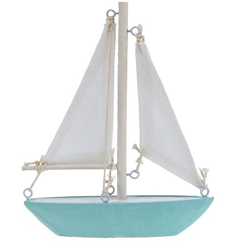 Floristik24 Sailboat to stand 14cm x 15.5cm blue-white