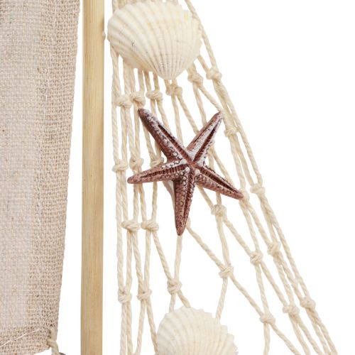 Floristik24 Sailboat decoration sailing ship wood brown 17.5×4×27.5cm