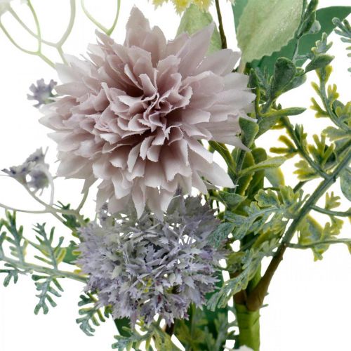Product Bunch of silk flowers, summer decoration, chrysanthemums and globe thistle, artificial flowers L50cm