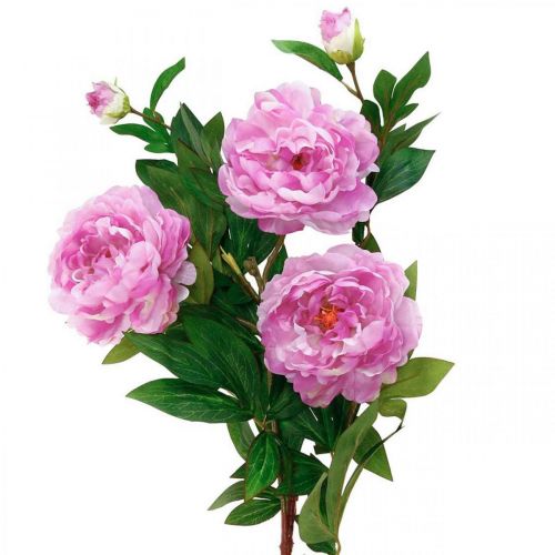 Silk flower peony artificial pink violet 135cm