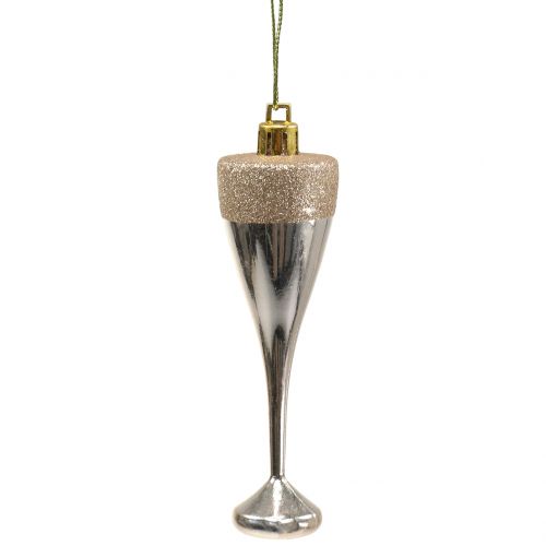 Product Champagne glasses to hang light gold 10cm 8pcs