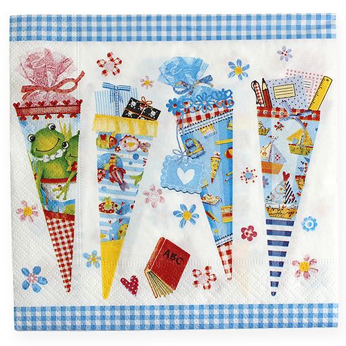 Floristik24 Napkins with sugar cone motif 33x33cm