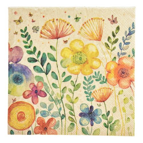 Product Napkins Spring Butterfly Flowers 33x33cm 20pcs
