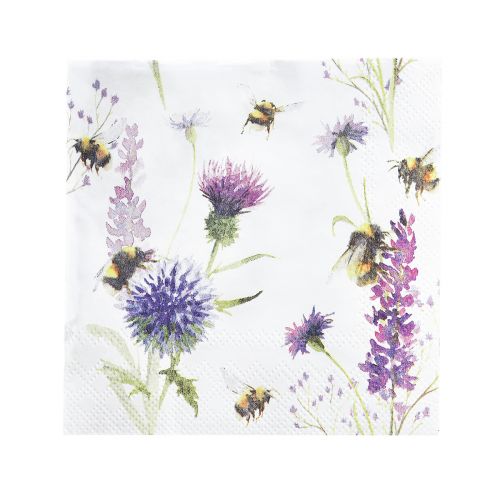 Napkins Summer Bumblebees Bees Decoration 25x25cm 20pcs
