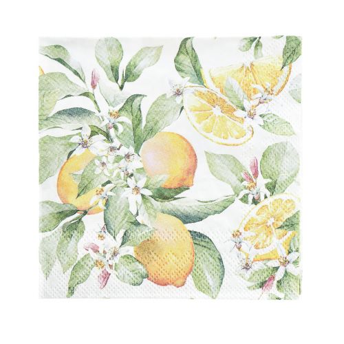 Floristik24 Napkins summer table decoration lemon decoration 25x25cm 20 pcs