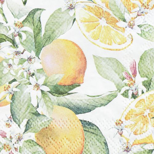 Floristik24 Napkins summer table decoration lemon decoration 25x25cm 20 pcs