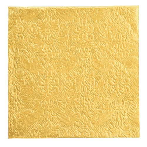 Napkins Gold with embossed ornaments 33x33cm 15 pcs