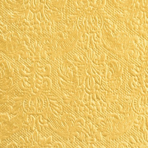 Floristik24 Napkins Gold with embossed ornaments 33x33cm 15 pcs