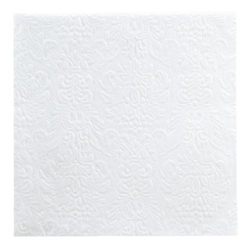 Product Napkins White Table Decoration Embossed Pattern 33x33cm 15 pcs