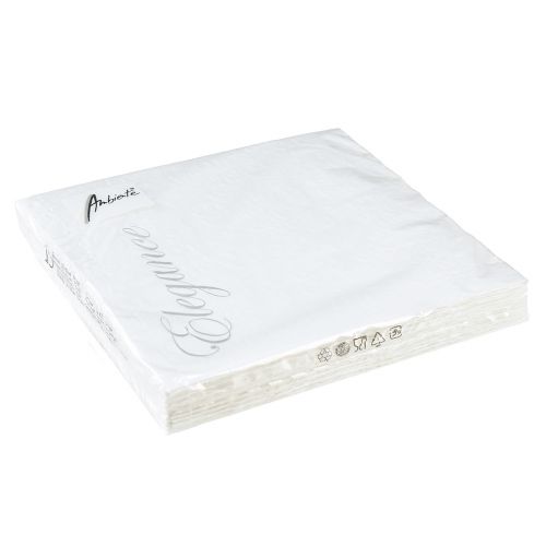 Product Napkins White Table Decoration Embossed Pattern 33x33cm 15 pcs